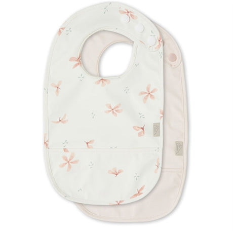 Cam Cam Copenhagen Bibs 2-pack Windflower Creme / Blossom Pink