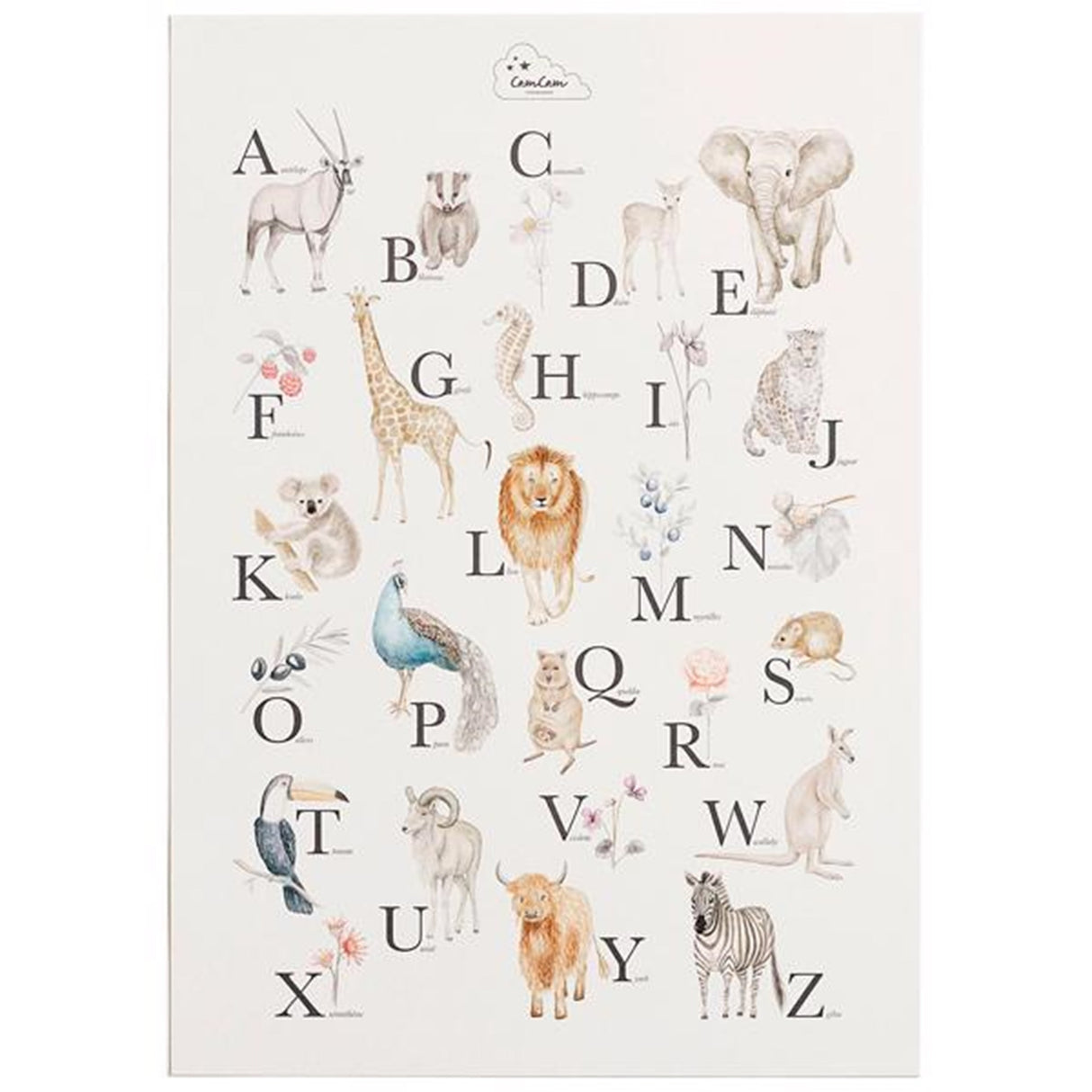 Cam Cam Copenhagen Alphabet Poster French