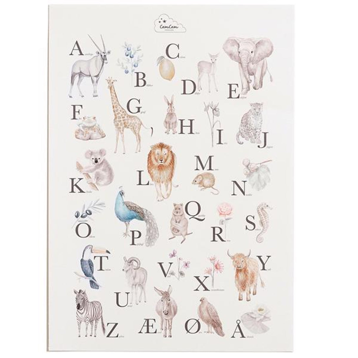 Cam Cam Copenhagen Alphabet Poster Danish