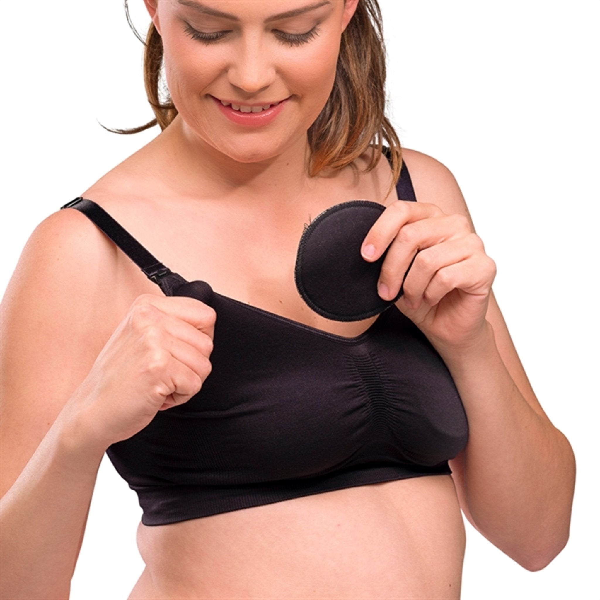 Carriwell Breast Pads Washable Black 6 pcs 6