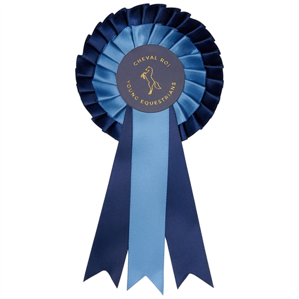 Cheval Roi Rosette Award Ribbon Navy Blue