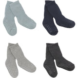 GObabyGO Cotton Socks Combo Box Antislip Dusty Blue