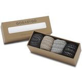 GObabyGO Cotton Socks Combo Box Antislip Grey Melange 3