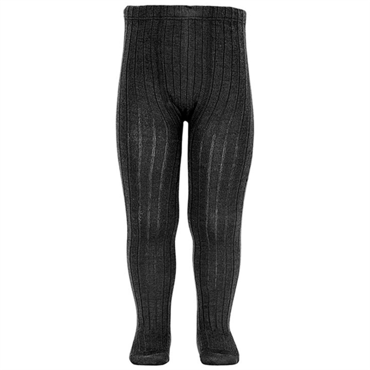 Cóndor Wool Tights Rib Black