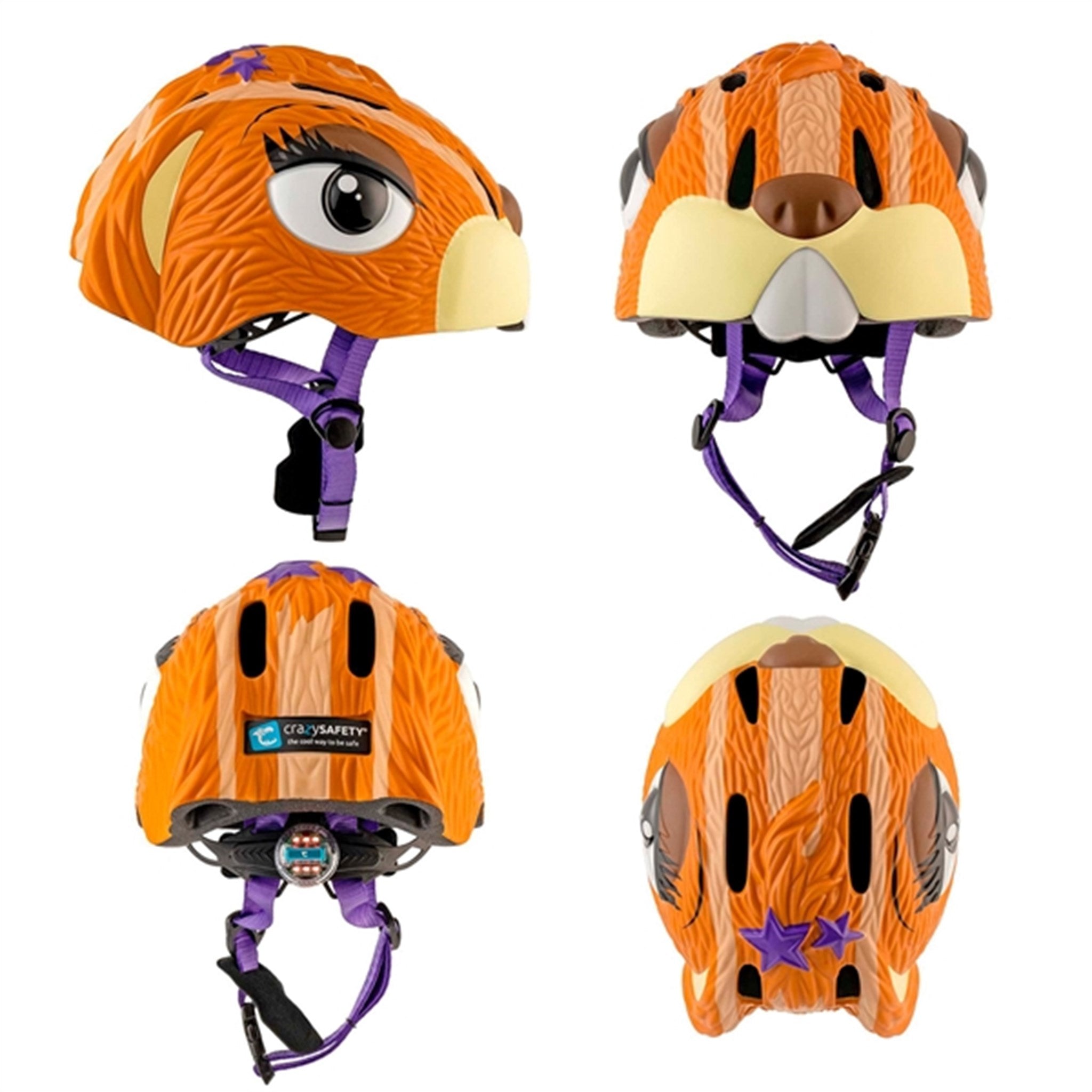 Crazy Safety Chipmunk Bicycle Helmet Brown 5