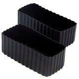 Little Lunch Box Co Bento Silicone Cups Rectangular Black