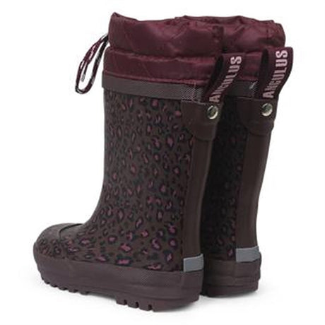 Angulus Thermo Rainboots Plum Leo Print 2