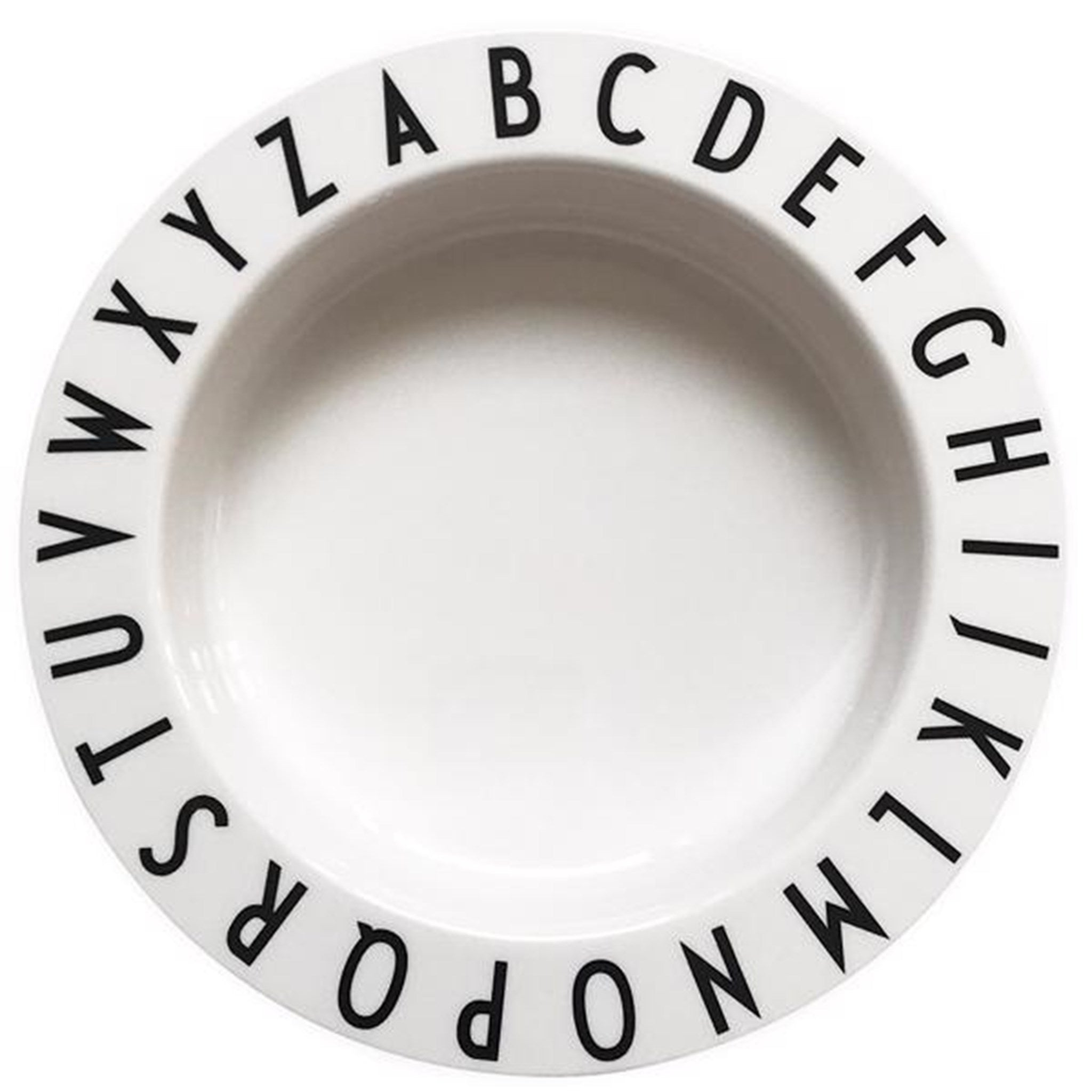 Design Letters White Eat & Learn ABC Deep Plate