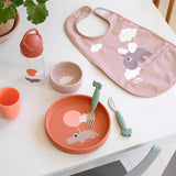 Done by Deer Silicone Dinner Set Happy Clouds Papaya 3