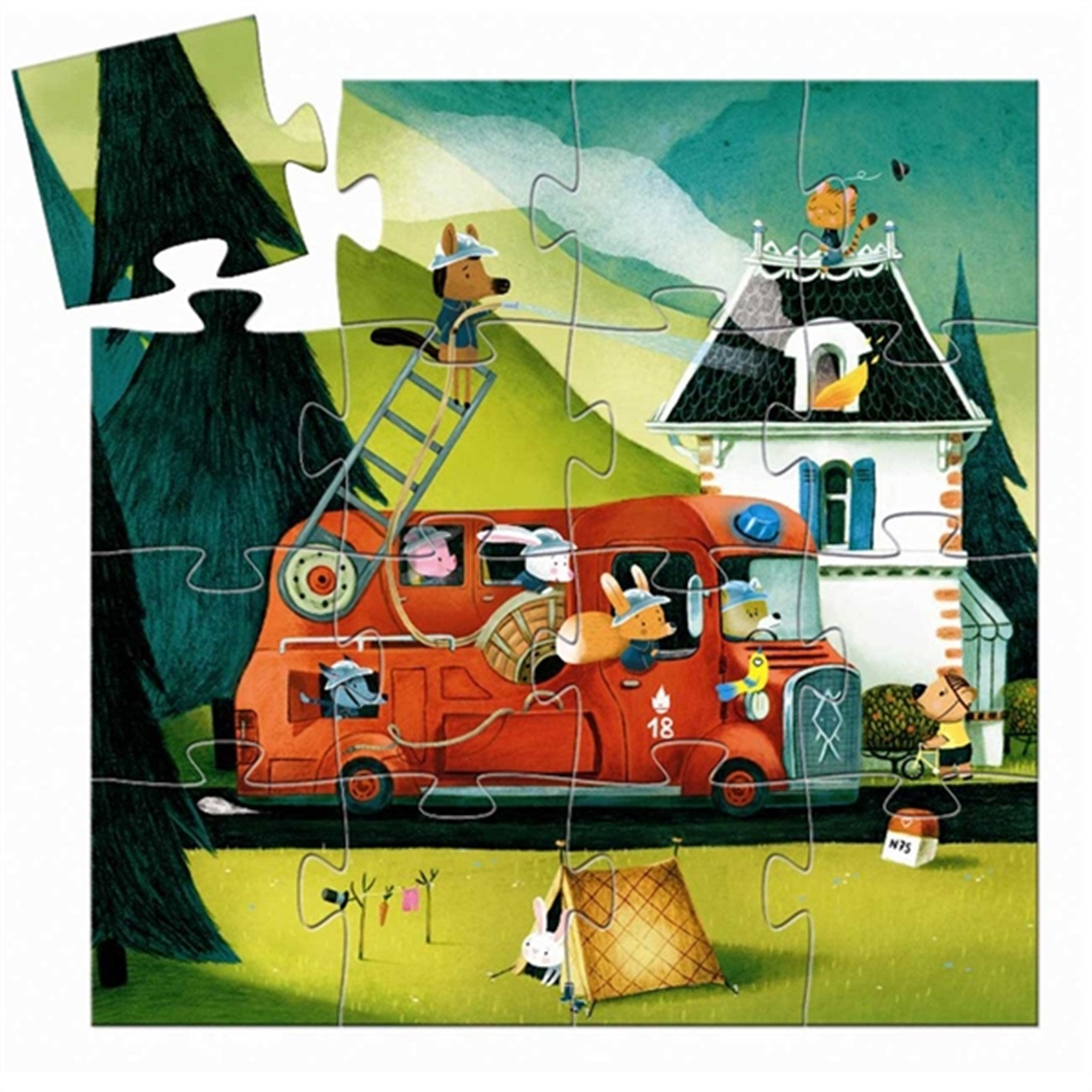 Djeco Puzzle Fire Truck 2