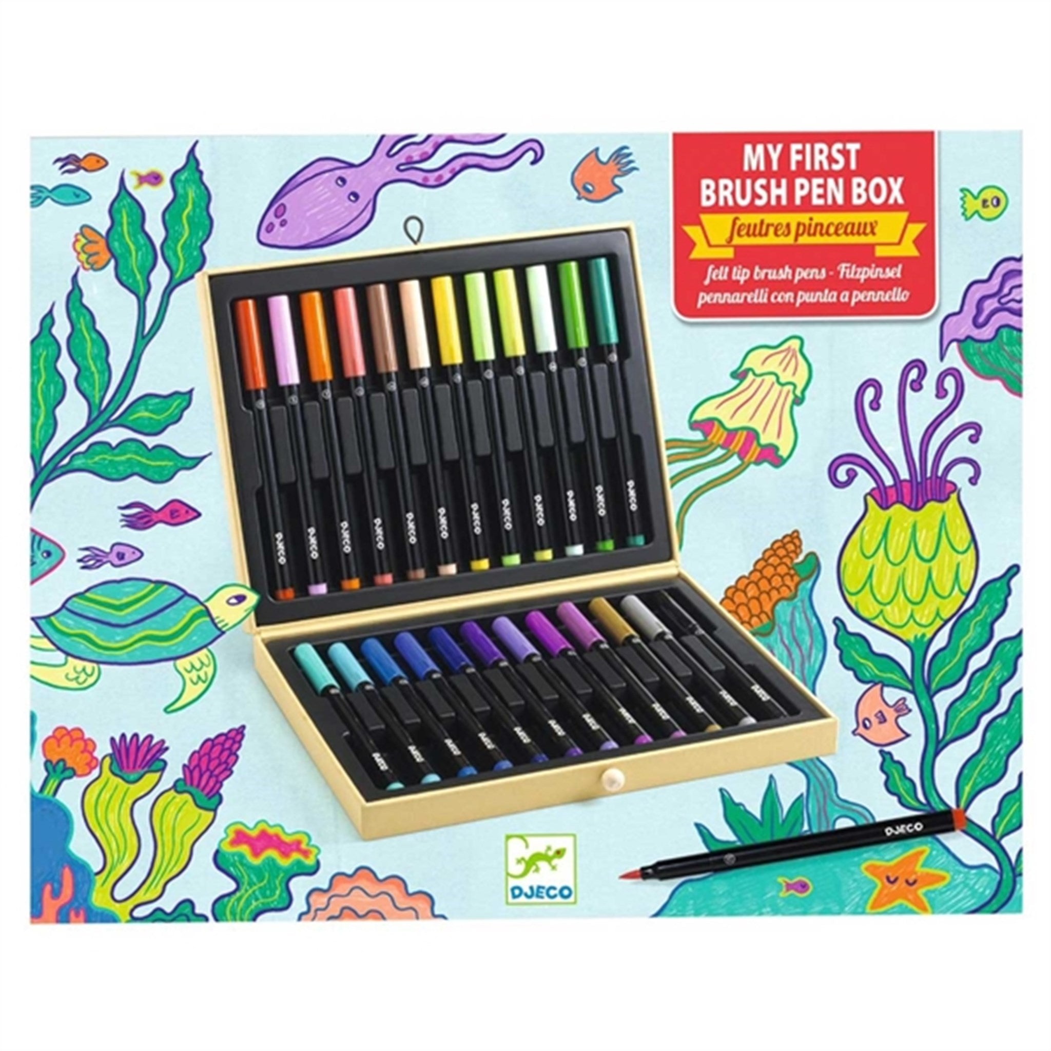 Djeco Creative Colors Suitcase With Felt Pens