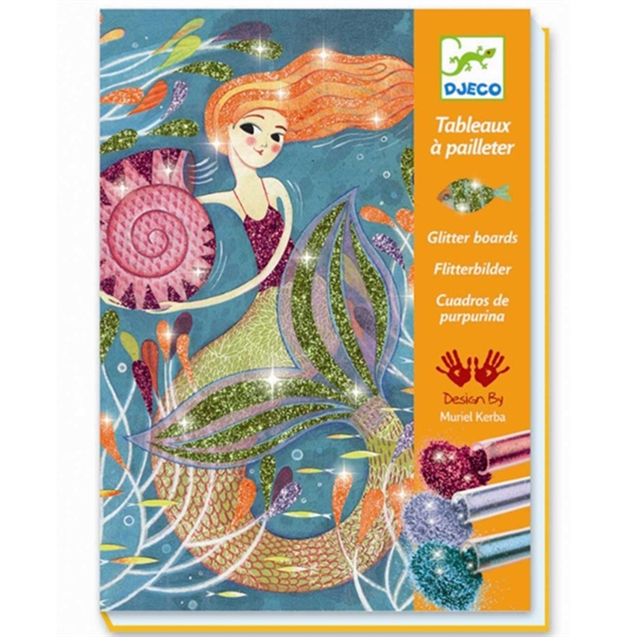 Djeco Creative Box Glittercards - Mermaids