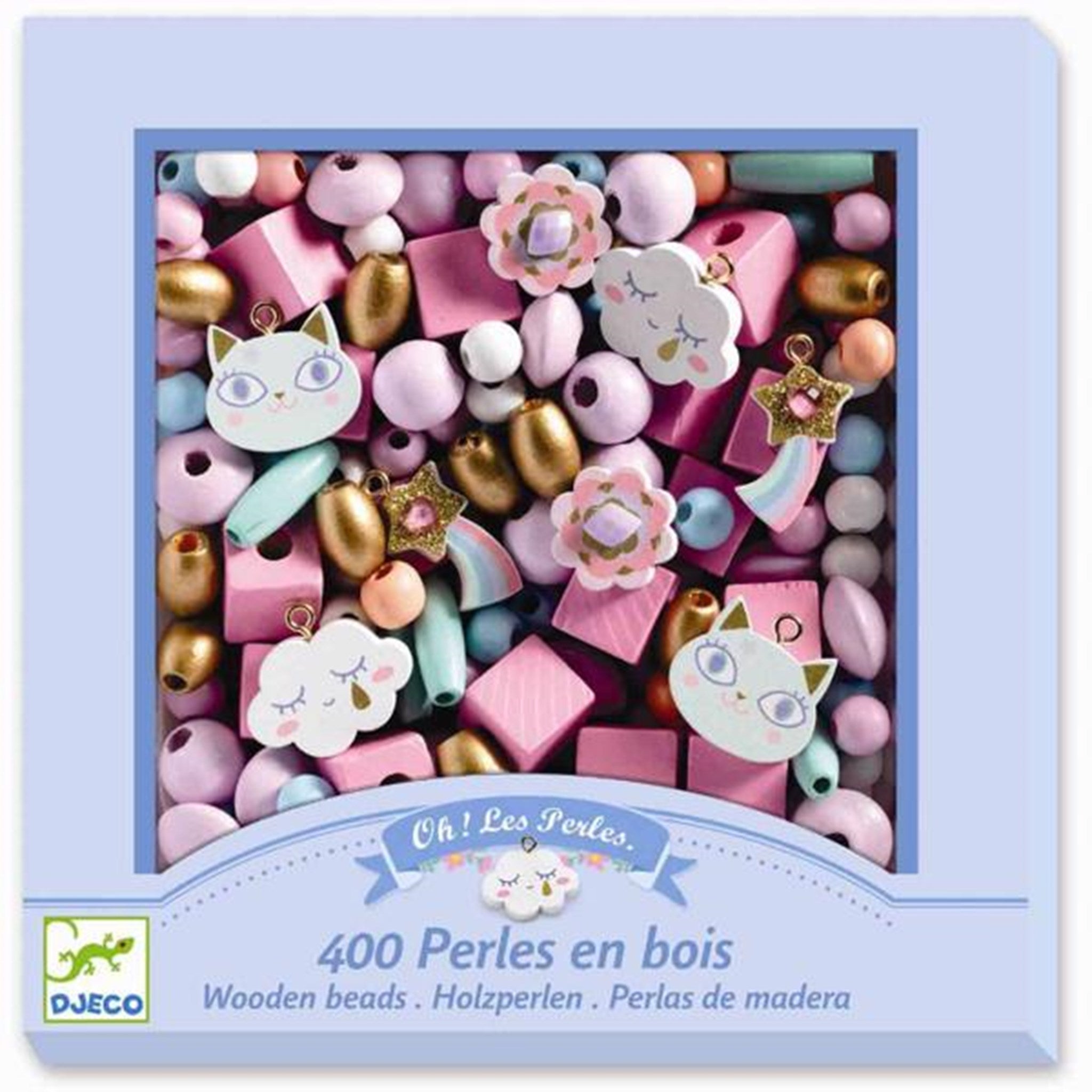 Djeco Perles Wooden Beads Rainbow