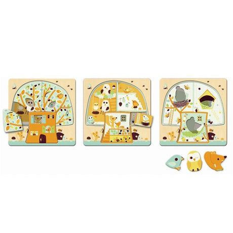 Djeco 3 Layers Puzzle Chez Nut Tree House