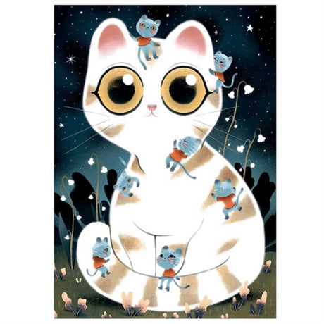 Djeco Wizzy Puzzle Luminous Cat 50 Pieces 2