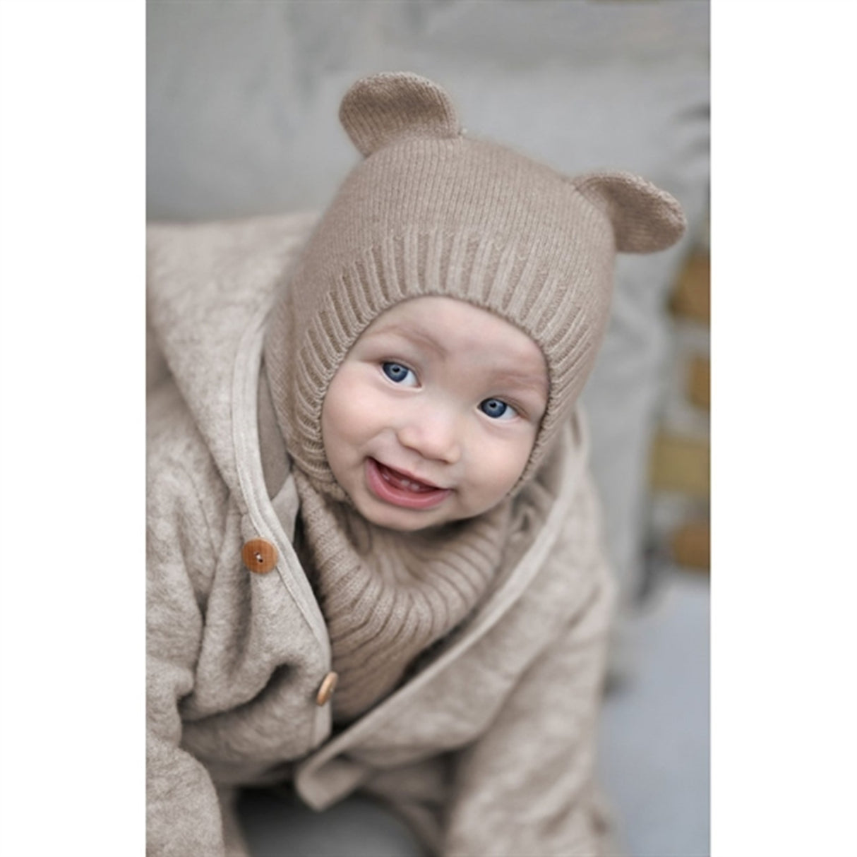 Huttelihut Pram Suit Wool Pooh Sand 4