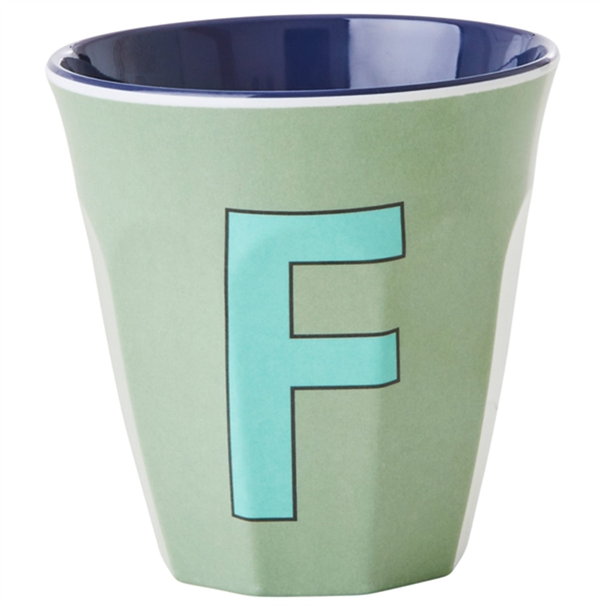 RICE Bluish Colors Melamin Alphabet Cup 6