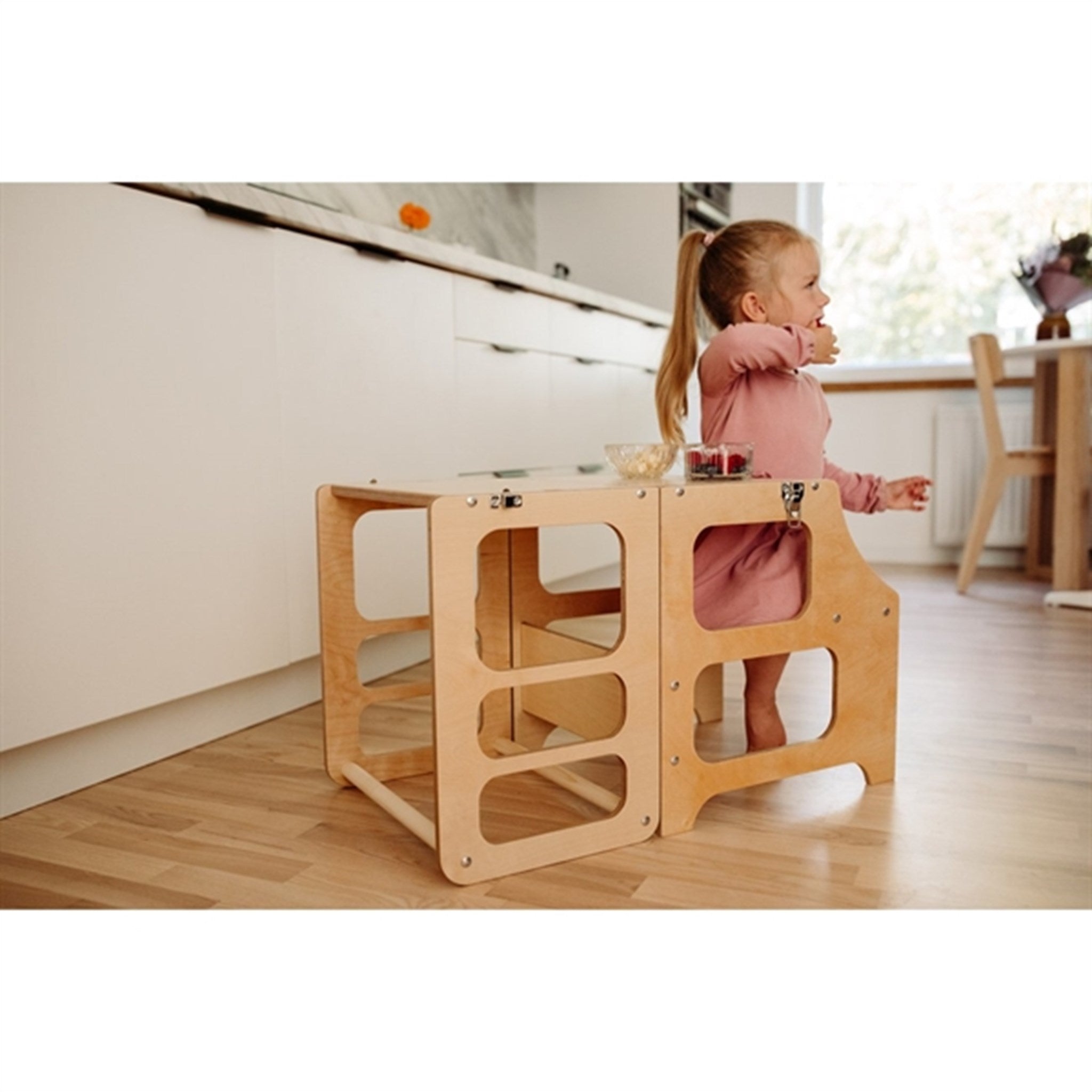 Duck Woodworks Foldable Kitchen Tower Natural 5