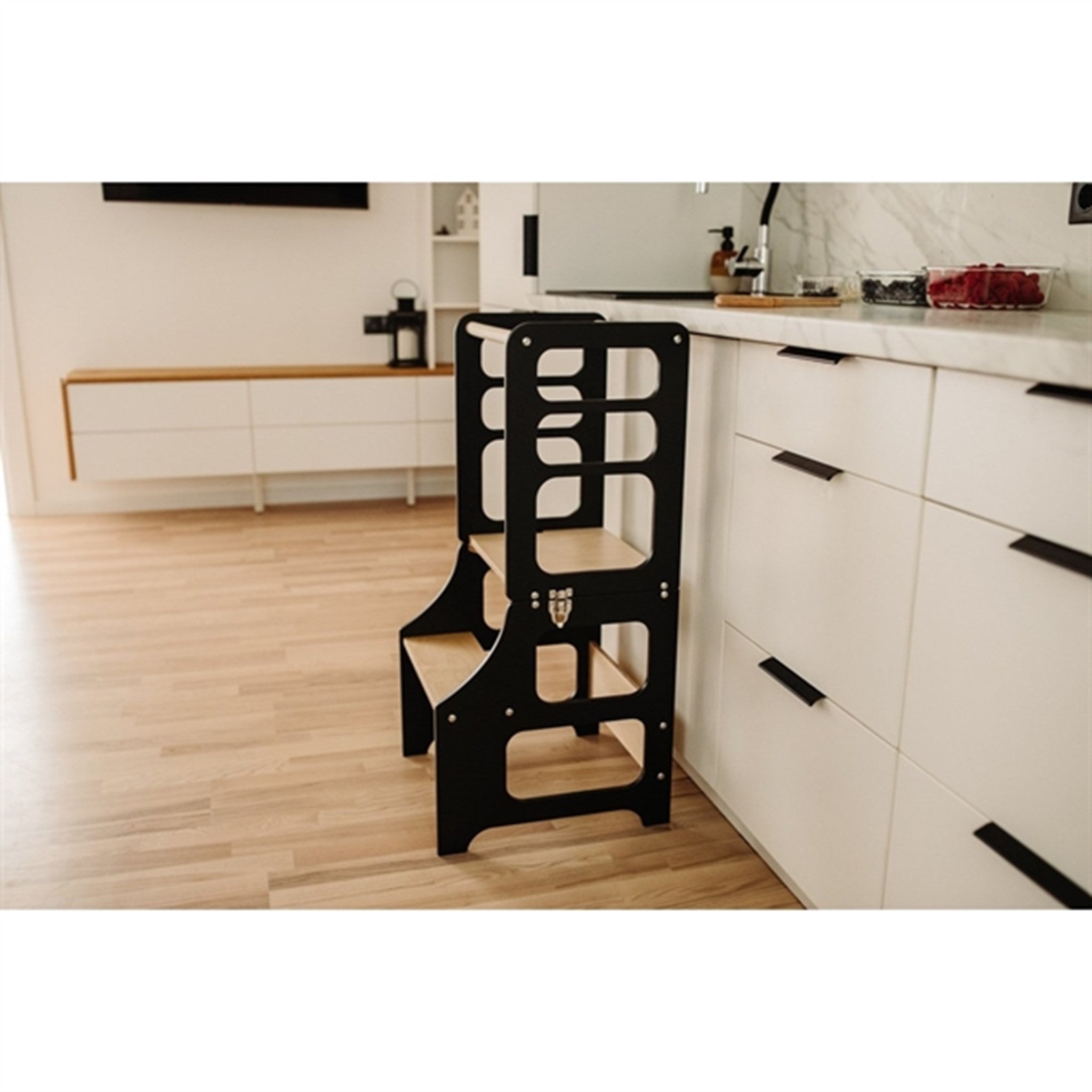 Duck Woodworks Foldable Kitchen Tower Black 7