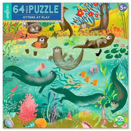 Eeboo Puzzle 64 Pieces - Otters at Play