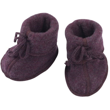 Engel Baby Booties w. Ribbon Lilac Melange