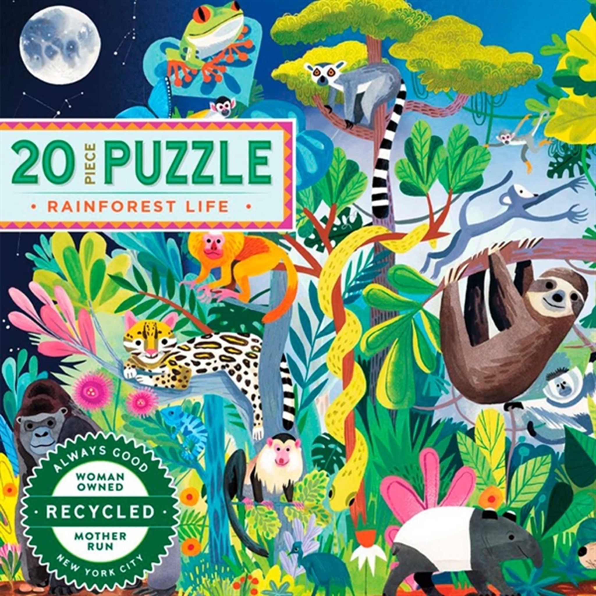 Eeboo Puzzle 20 Pieces - Life In The Rainforest