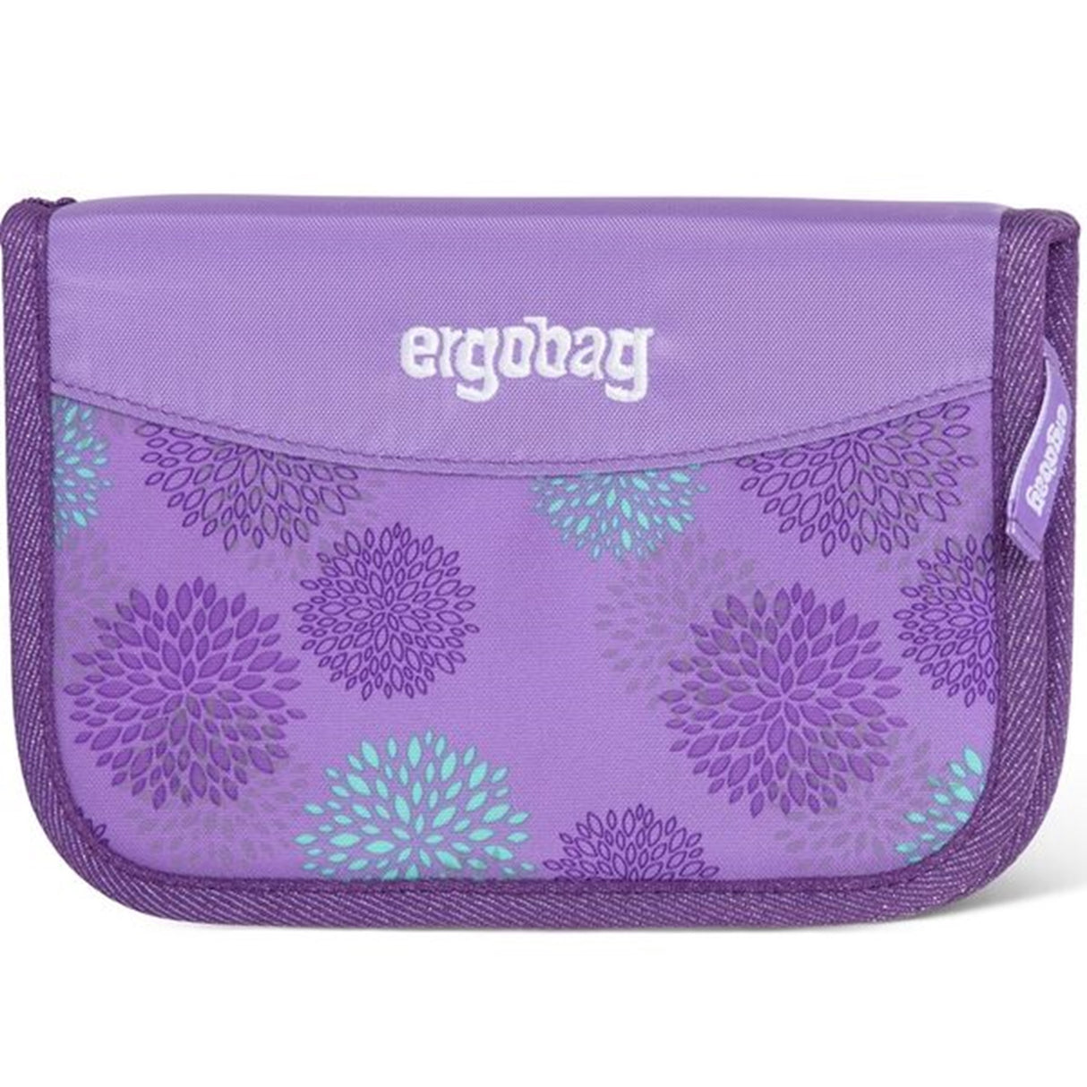 Ergobag Hard Pencil Case SleighBear Glow Purple Ice Flowers