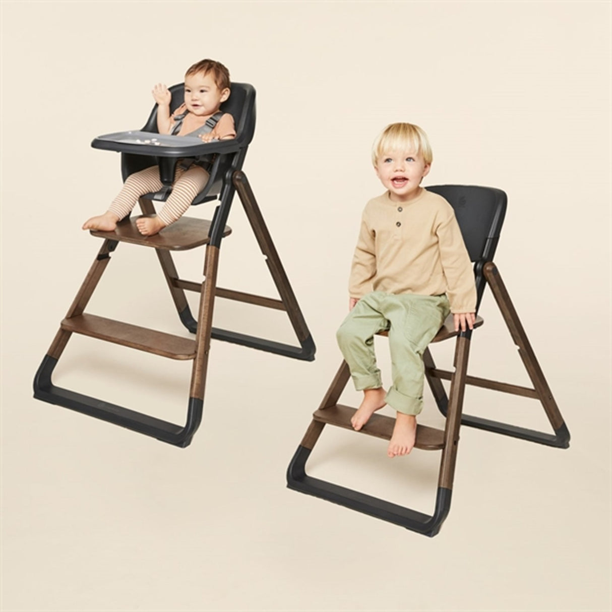 Ergobaby Evolve 2-in-1 High Chair + Chair Dark Wood Black 6