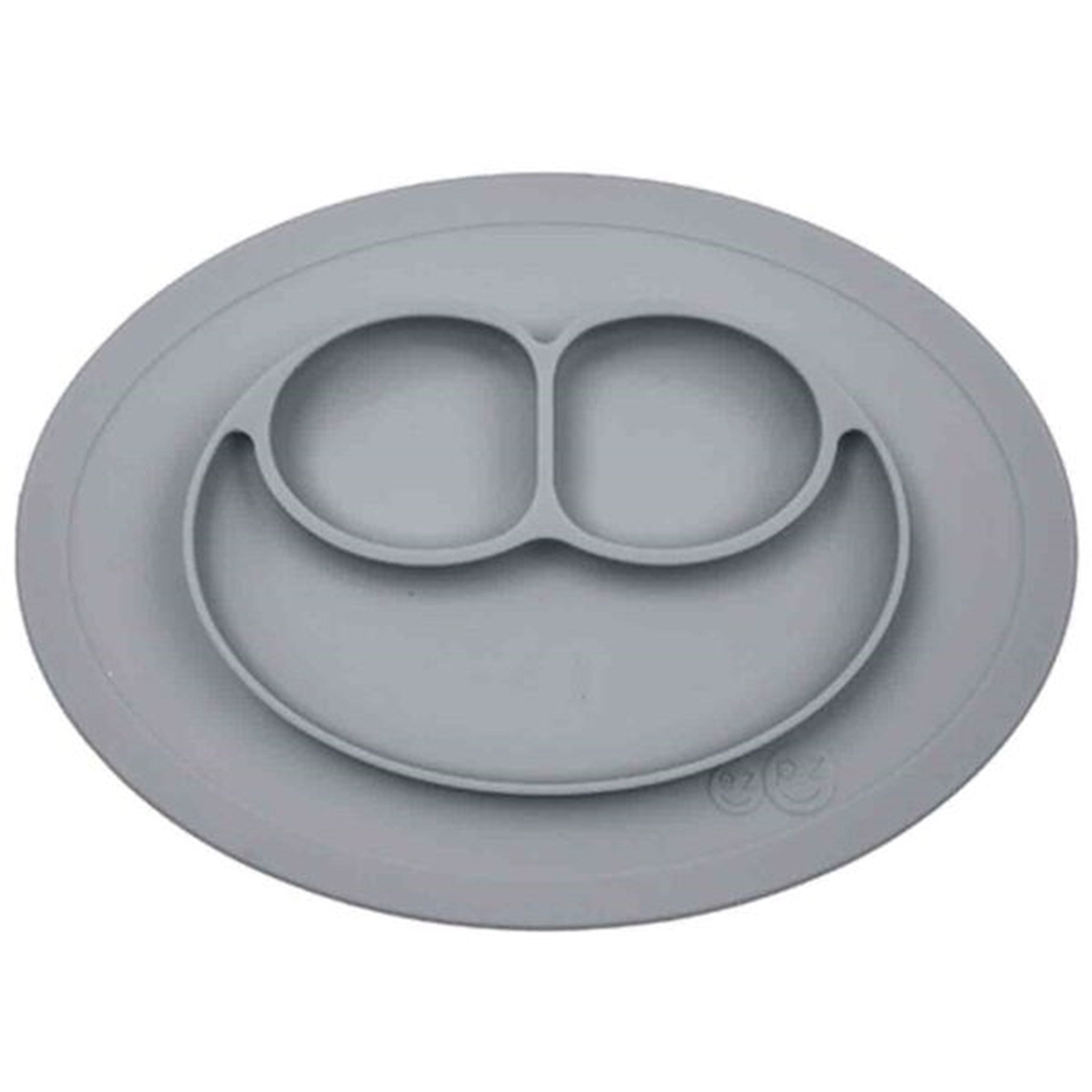 EZPZ Happy Mini Mat Placemat + Plate in One Grey