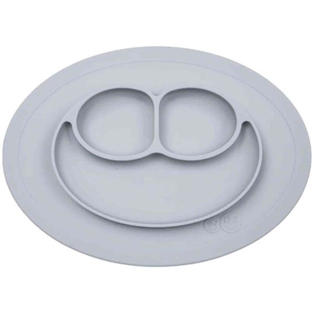 EZPZ Happy Mini Mat Placemat + Plate in One Grey Blue