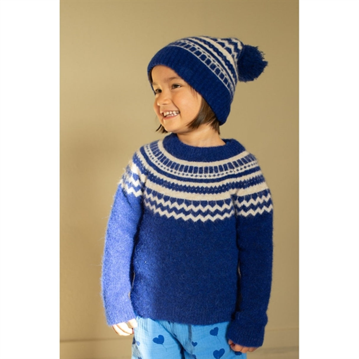 Fliink Mazerine Blue Nordic Pattern Star Pullover 2