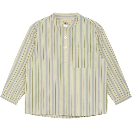 Flöss Bobby Shirt Blue/Green Stripe