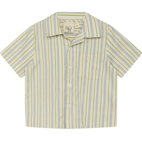 Flöss Bobby Shirt Blue/Green Stripe