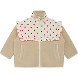 Flöss Alva Fleece Jacket Heart Print/Sand