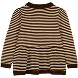 Fliink Chicory Coffee W. Sand Stripes Favo Peplum Blouse 4