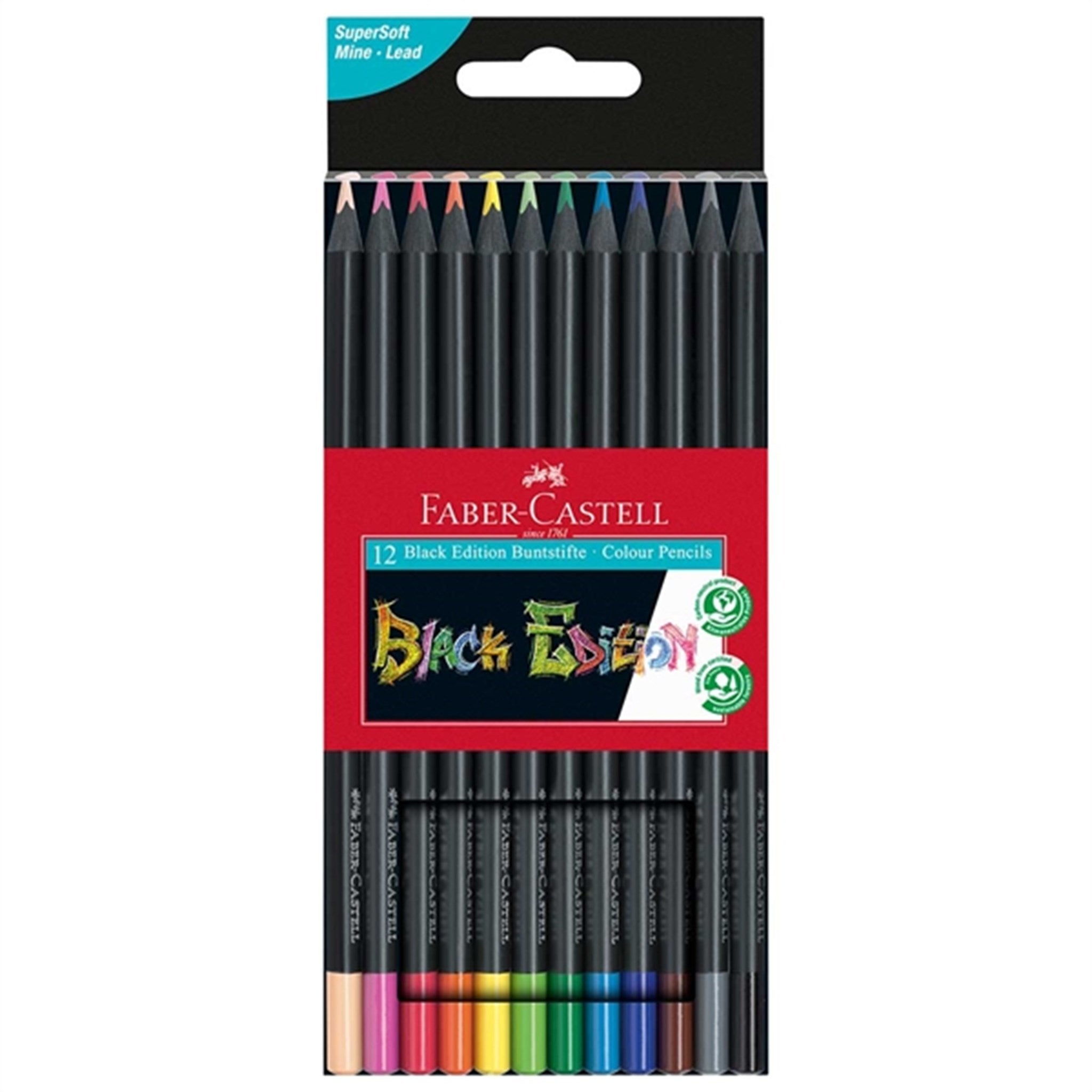 Faber Castell Black Edition 12 Colour Pencils