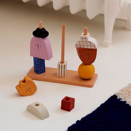 Ferm Living Character Stacking Blocks Rosa