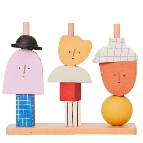 Ferm Living Character Stacking Blocks Rosa