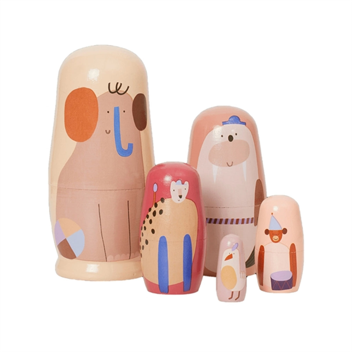 Ferm Living Critter Nesting Dolls Pale Yellow