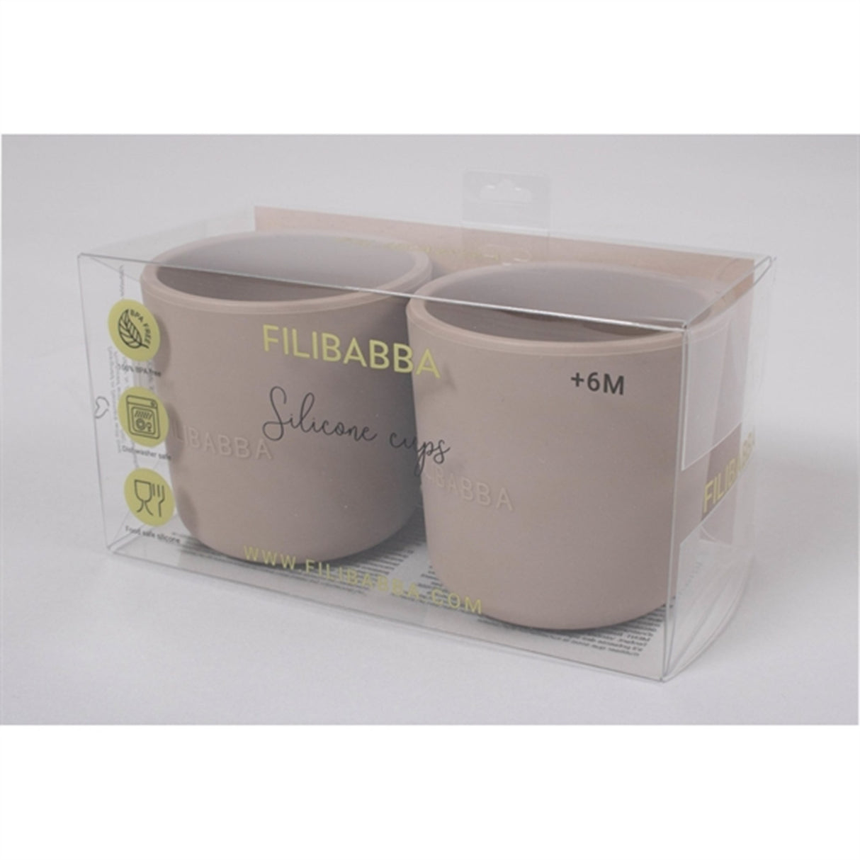 FILIBABBA Cup 2-pack Warm Grey 3