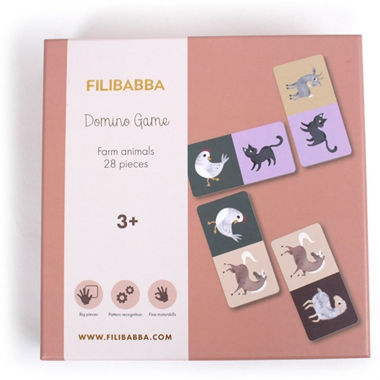 FILIBABBA Domino Game Farm Animals