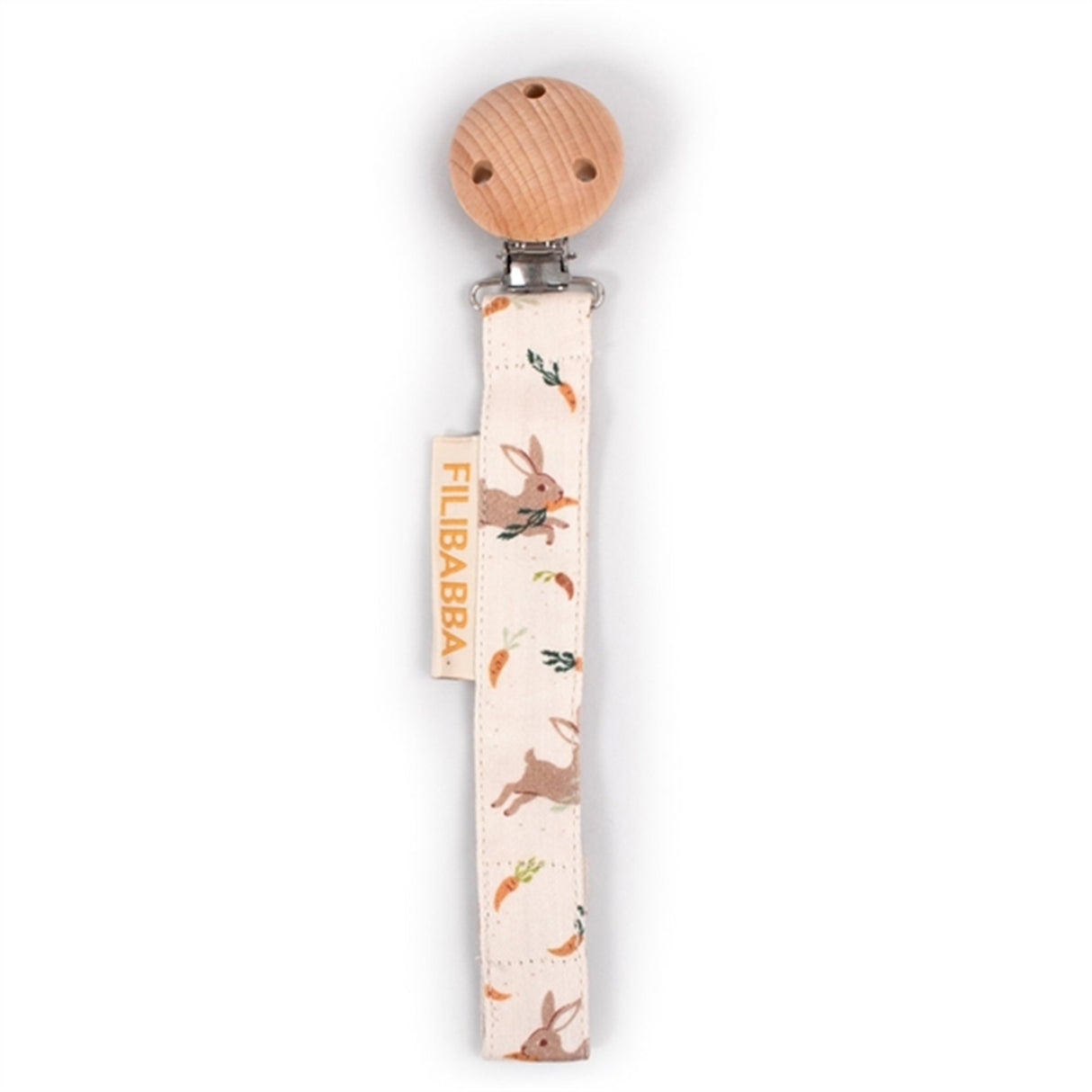 FILIBABBA Pacifier Strap Carrot Thief