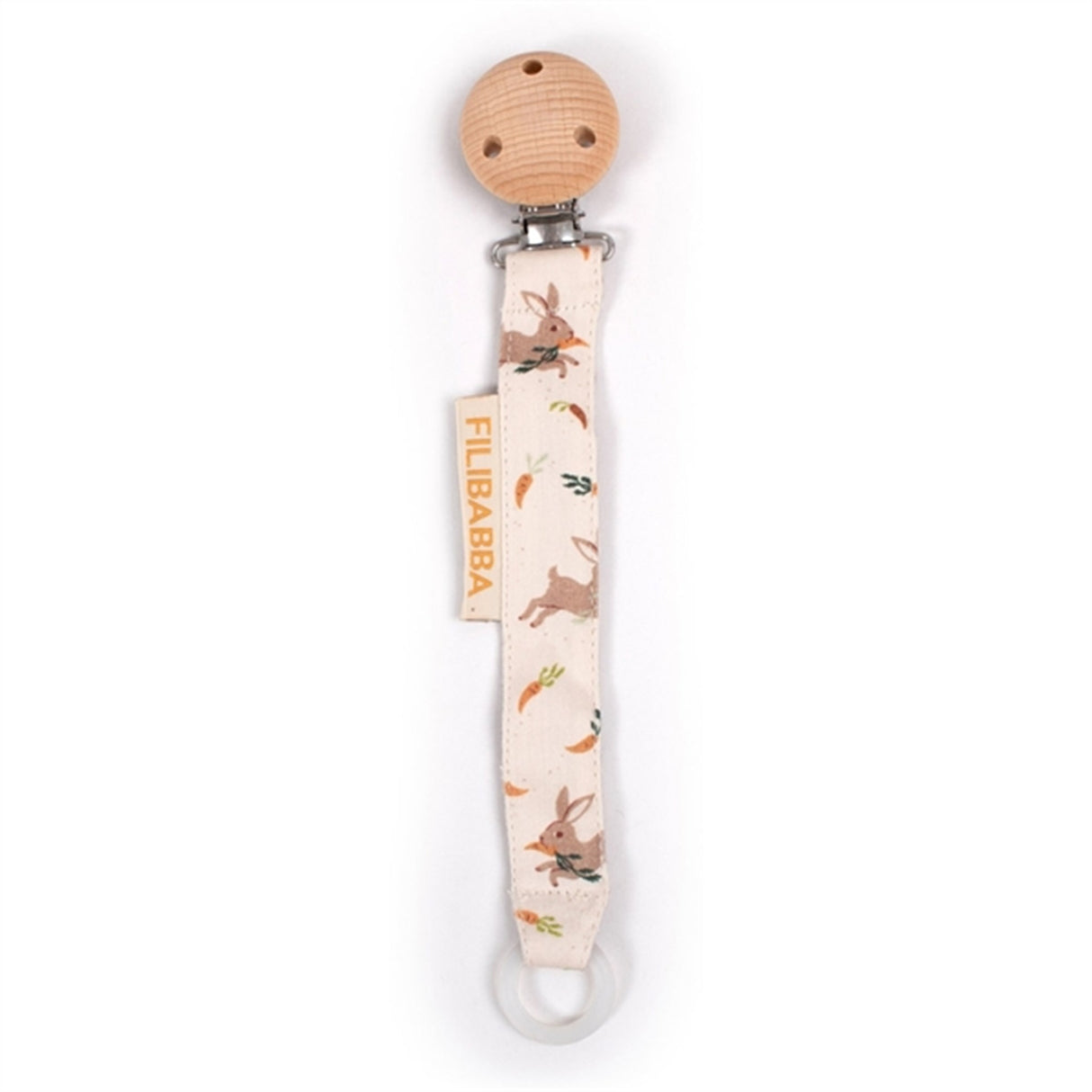 FILIBABBA Pacifier Strap Carrot Thief