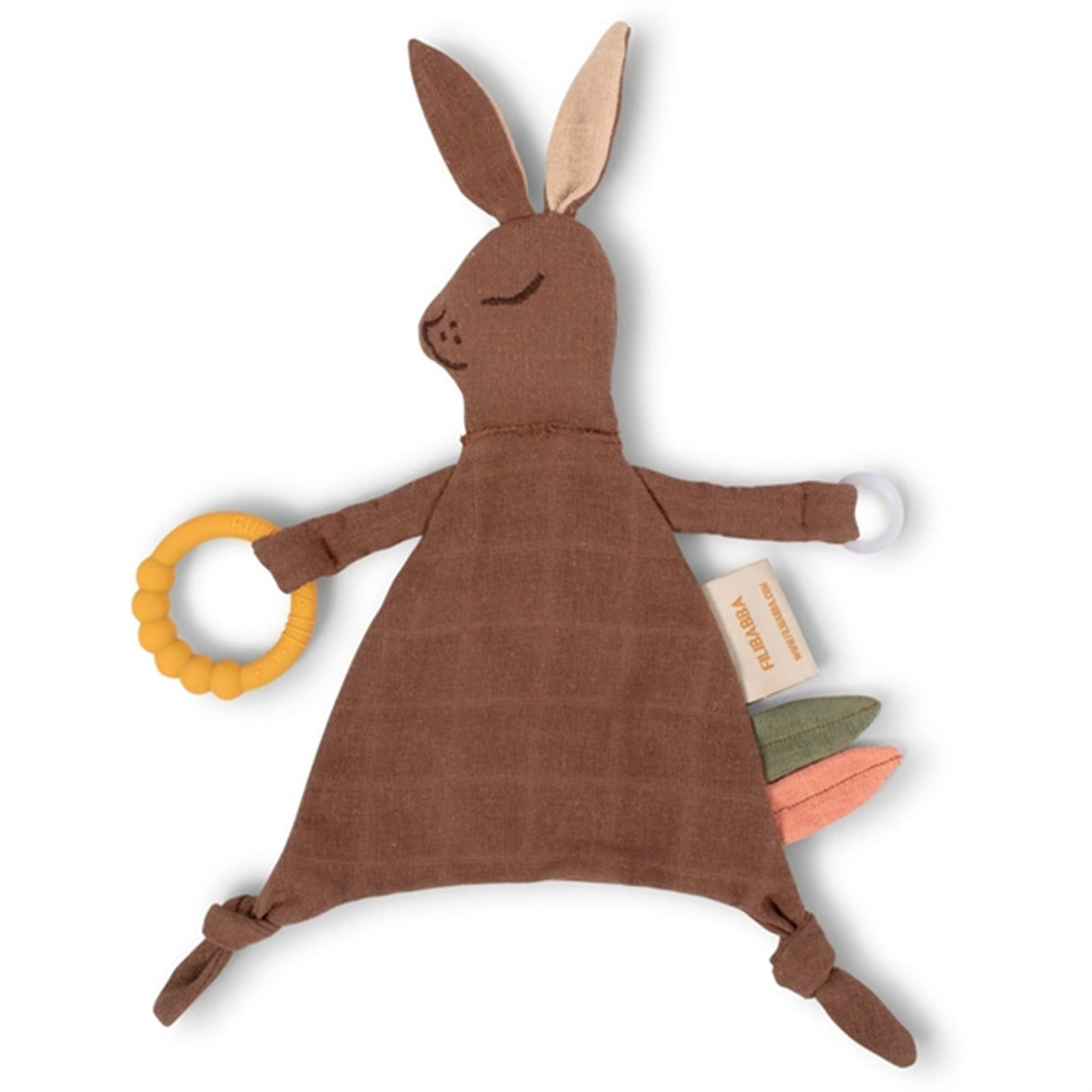 FILIBABBA Comfort Blanket with Teether Bella the Bunny