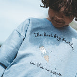 That's Mine Light Blue Melange Finley Big Brother Sweatshirt 3