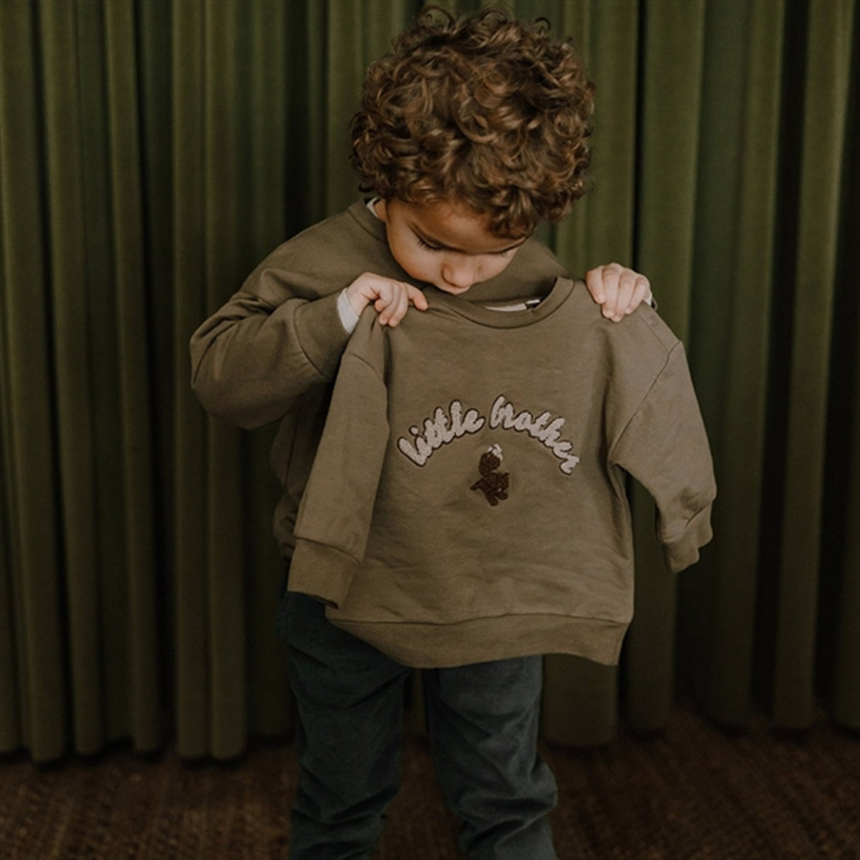 That's Mine Dusky Green Finley Little Brother Sweatshirt 3