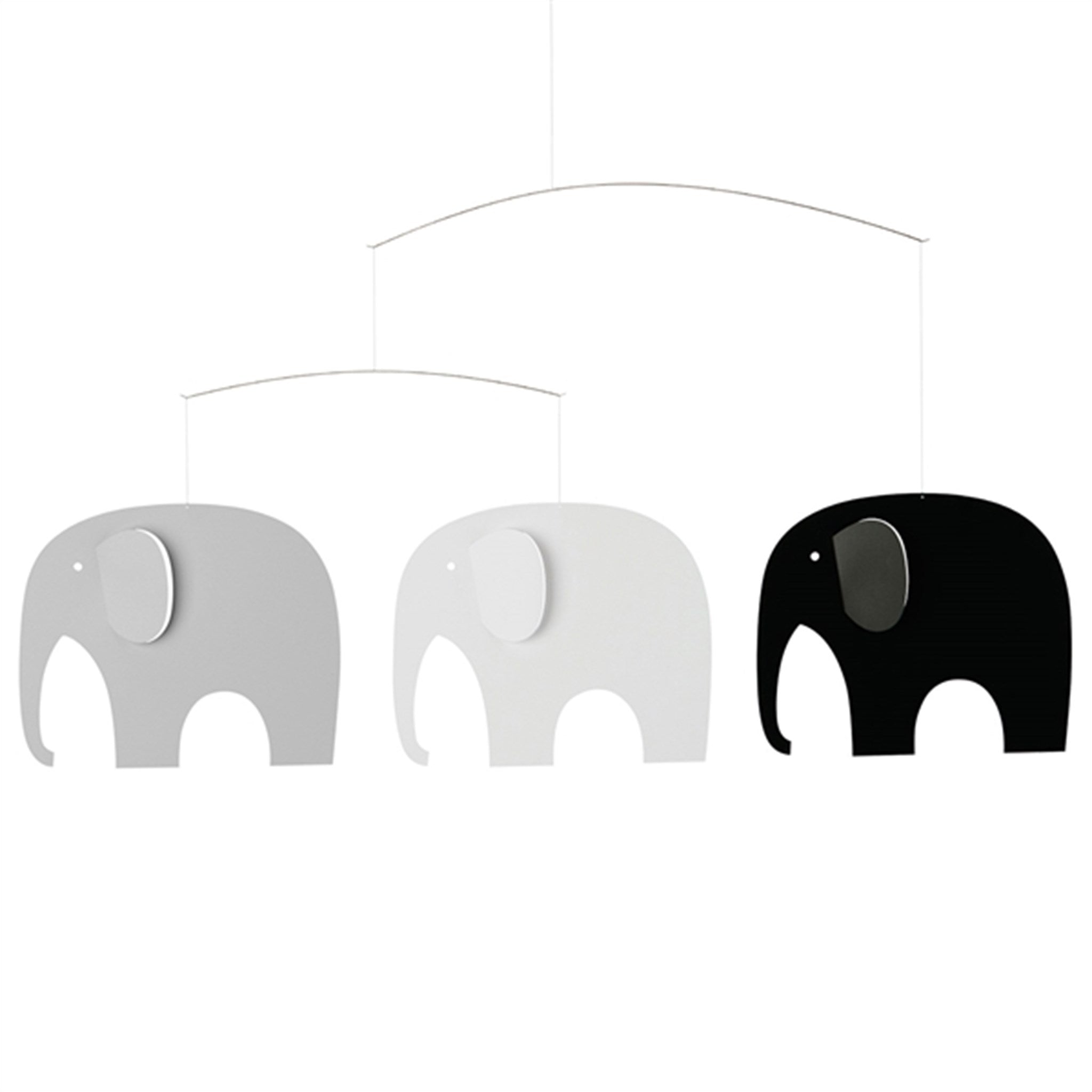 Flensted Mobiles Elephants Black/Grey