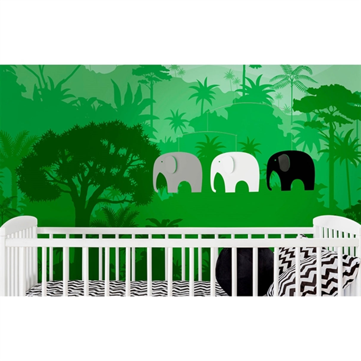 Flensted Mobiles Elephants Black/Grey 2