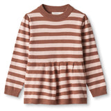 Fliink Carob Brown Striped Alilly Blouse