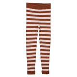 Fliink Carob Brown Striped Benna Rib Leggings